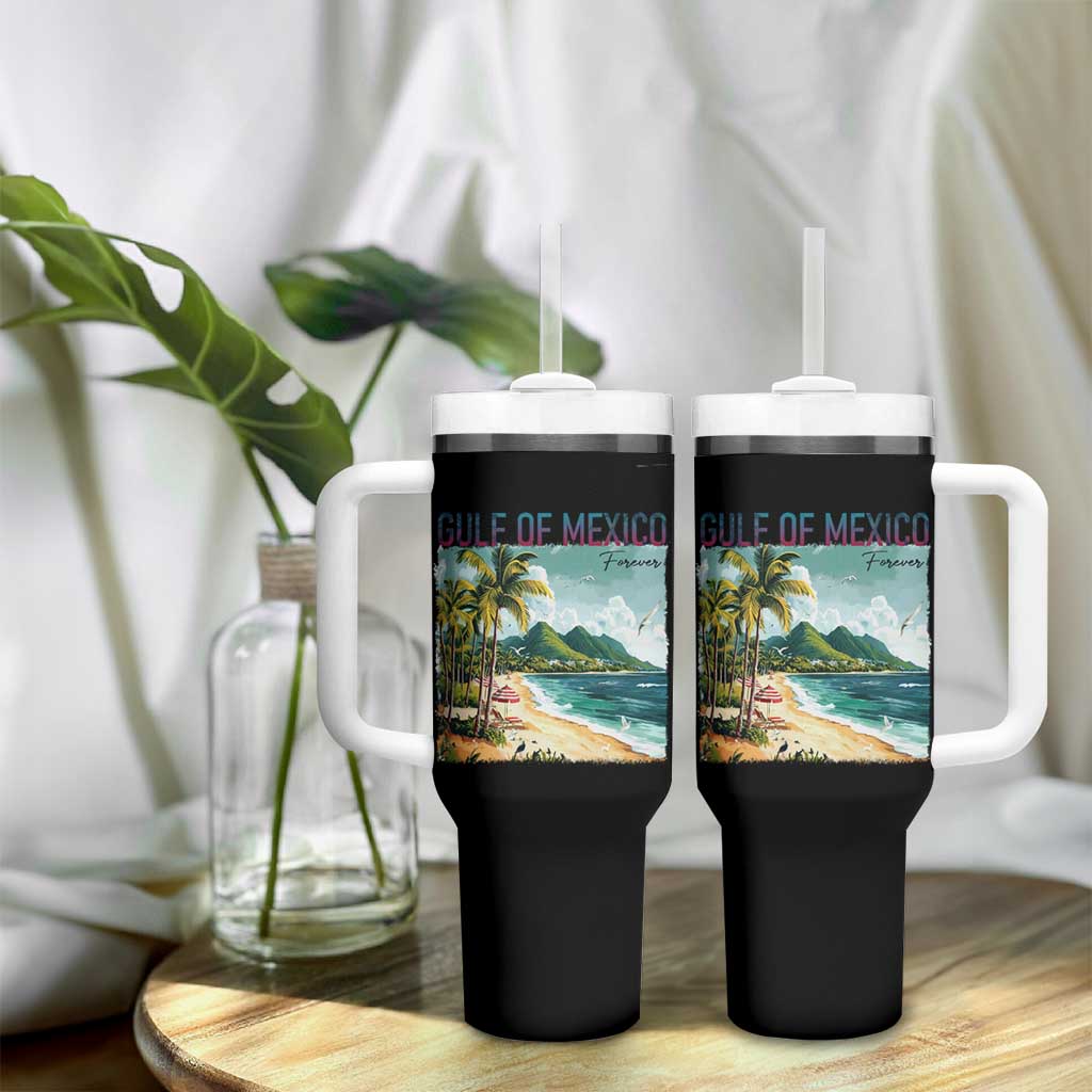 Gulf of Mexico Forever Tumbler With Handle Retro Beach