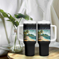 Gulf of Mexico Forever Tumbler With Handle Retro Beach