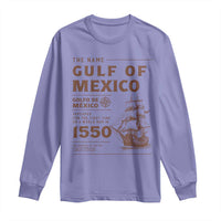 Gulf of Mexico Name Origin 1550 Long Sleeve Shirt Sailing Ship Retro Vintage