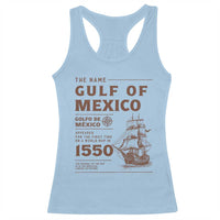 Gulf of Mexico Name Origin 1550 Racerback Tank Top Sailing Ship Retro Vintage