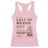 Gulf of Mexico Name Origin 1550 Racerback Tank Top Sailing Ship Retro Vintage