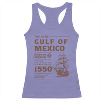 Gulf of Mexico Name Origin 1550 Racerback Tank Top Sailing Ship Retro Vintage