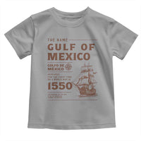 Gulf of Mexico Name Origin 1550 Toddler T Shirt Sailing Ship Retro Vintage