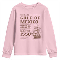 Gulf of Mexico Name Origin 1550 Youth Sweatshirt Sailing Ship Retro Vintage