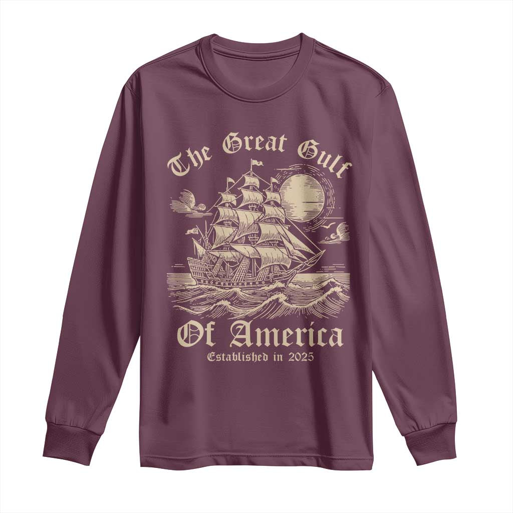 The Great Gulf Of America Long Sleeve Shirt Established in 2025