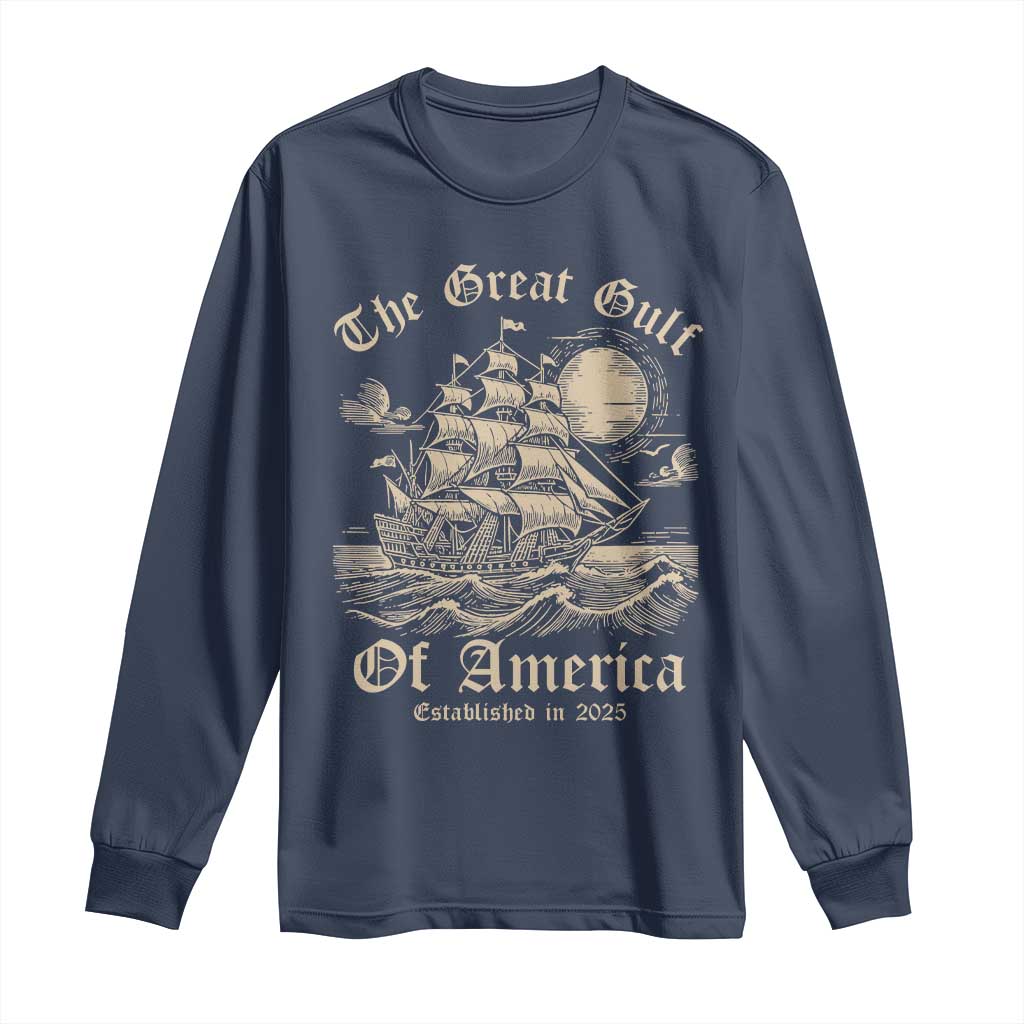 The Great Gulf Of America Long Sleeve Shirt Established in 2025