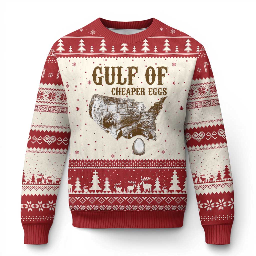 Gulf of Cheaper Eggs Ugly Christmas Sweater Gulf of Mexico - Wonder Print Shop