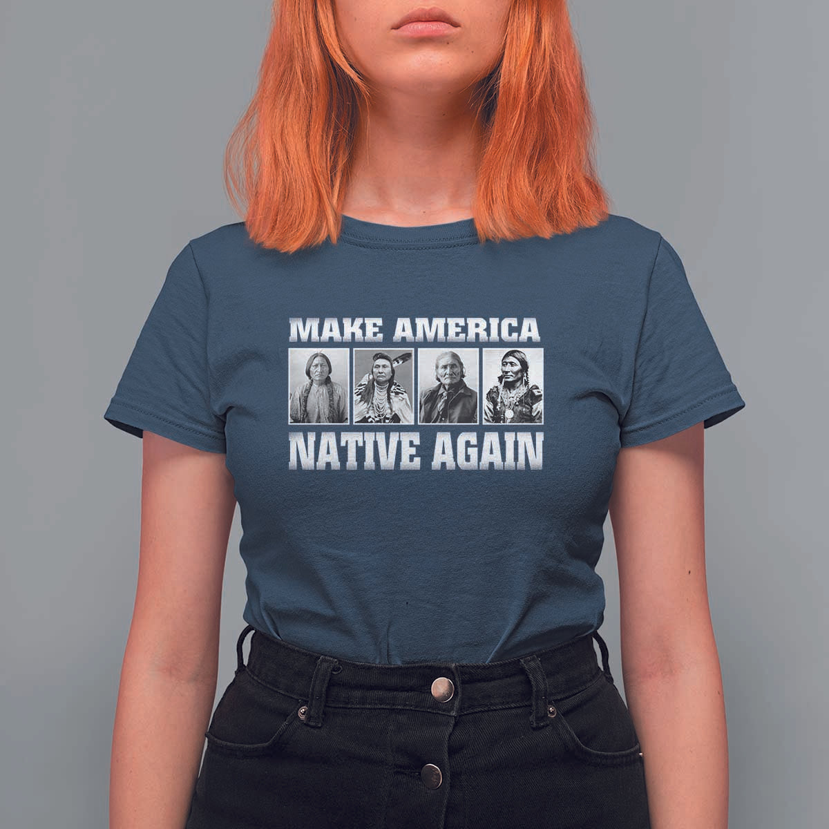 Make America Native Again T Shirt For Women Native American Indians Indigenous