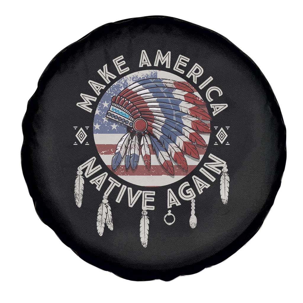 Make America Native Again Spare Tire Cover Indigenous Peoples Pride USA Flag