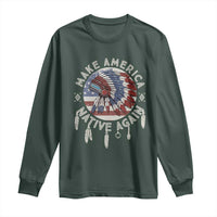 Make America Native Again Long Sleeve Shirt Indigenous Peoples Pride USA Flag