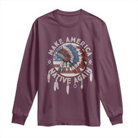 Make America Native Again Long Sleeve Shirt Indigenous Peoples Pride USA Flag