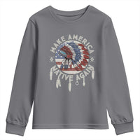 Make America Native Again Youth Sweatshirt Indigenous Peoples Pride USA Flag