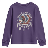 Make America Native Again Youth Sweatshirt Indigenous Peoples Pride USA Flag