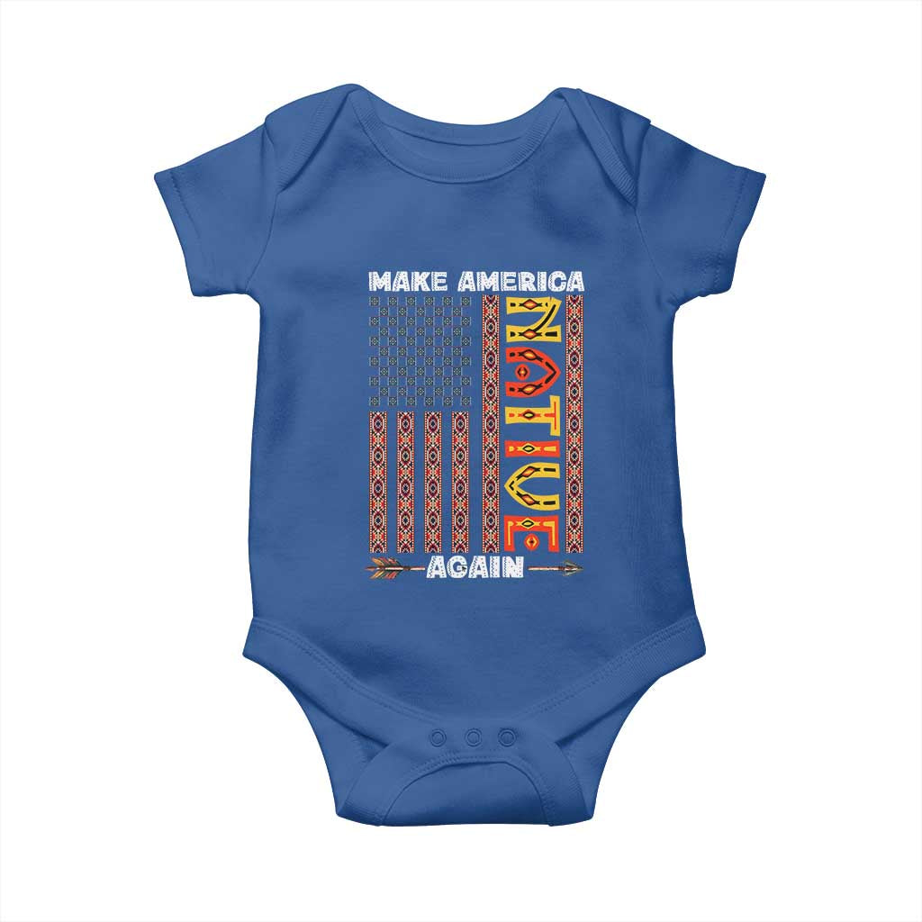 Make America Native Again Baby Onesie Indigenous Pride Cultural Heritage USA Flag