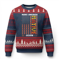 Make America Native Again Ugly Christmas Sweater Indigenous Pride Cultural Heritage USA Flag - Wonder Print Shop