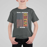 Make America Native Again T Shirt For Kid Indigenous Pride Cultural Heritage USA Flag
