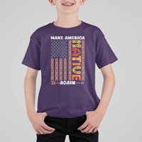 Make America Native Again T Shirt For Kid Indigenous Pride Cultural Heritage USA Flag