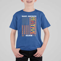 Make America Native Again T Shirt For Kid Indigenous Pride Cultural Heritage USA Flag