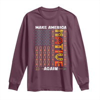 Make America Native Again Long Sleeve Shirt Indigenous Pride Cultural Heritage USA Flag