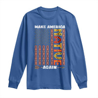 Make America Native Again Long Sleeve Shirt Indigenous Pride Cultural Heritage USA Flag