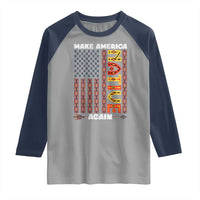 Make America Native Again Raglan Shirt Indigenous Pride Cultural Heritage USA Flag