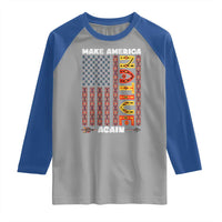 Make America Native Again Raglan Shirt Indigenous Pride Cultural Heritage USA Flag