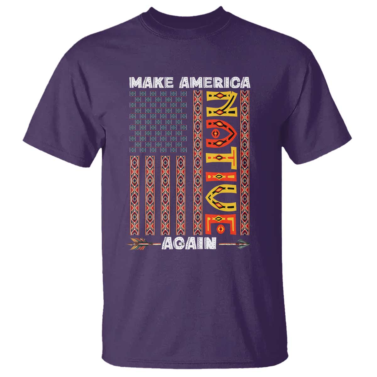 Make America Native Again T Shirt Indigenous Pride Cultural Heritage USA Flag