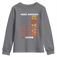 Make America Native Again Youth Sweatshirt Indigenous Pride Cultural Heritage USA Flag
