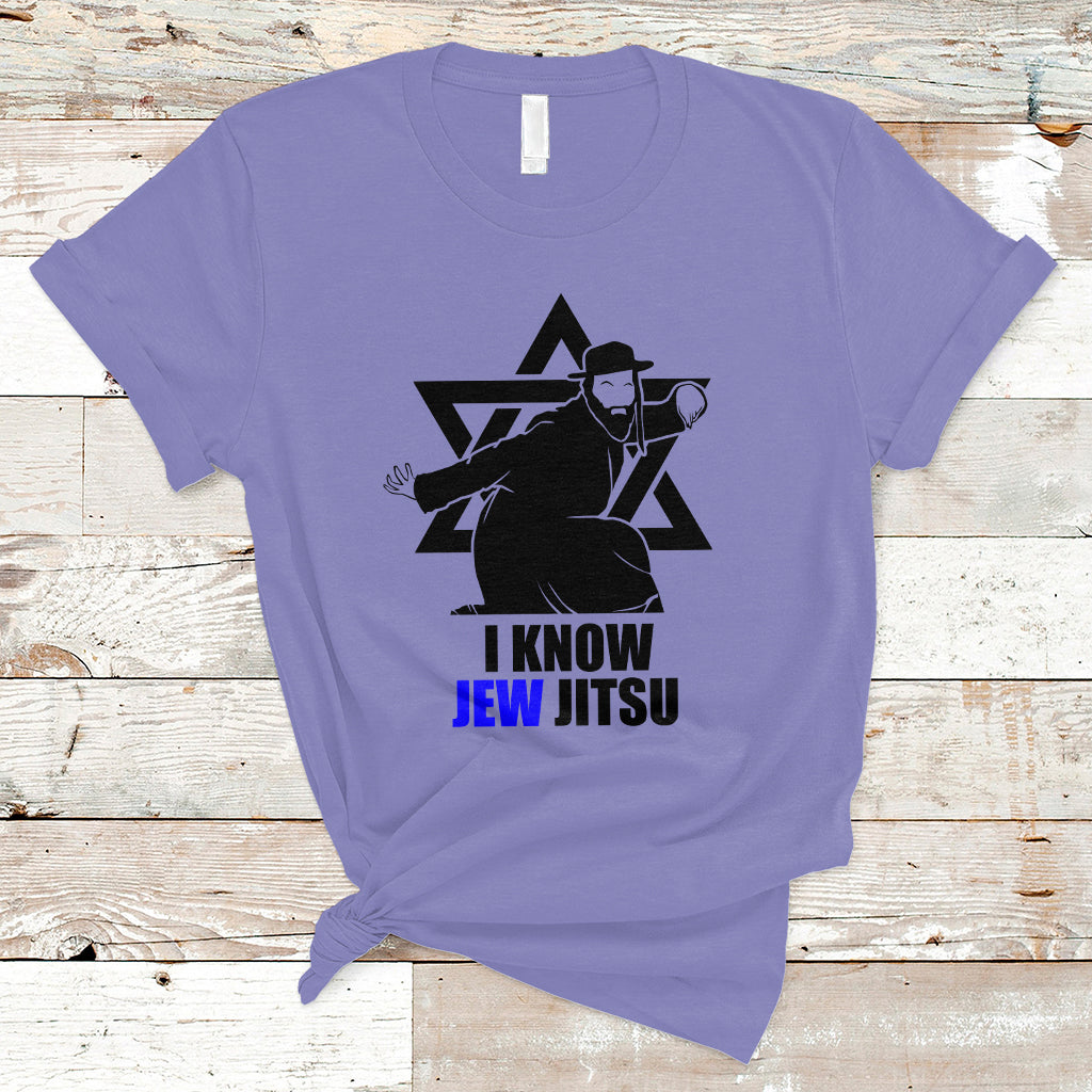 Funny Jiu Jitsu T Shirt Jiu Jitsu Pun Joke I Know Jew Jitsu For Jewish Martial Arts Jewish Man - Wonder Print Shop