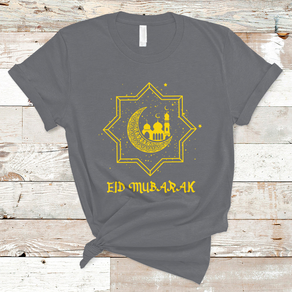 Eid Mubarak T Shirt Happy Eid Mubarak for Muslim Eid al Fitr Ramadan Mubarak Arabic Ramadan Fasting - Wonder Print Shop
