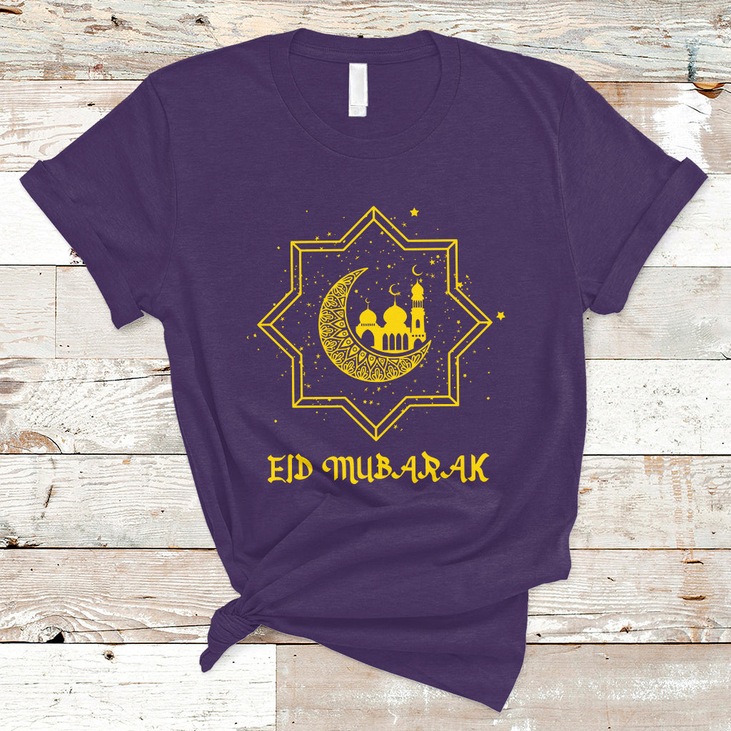 Eid Mubarak T Shirt Happy Eid Mubarak for Muslim Eid al Fitr Ramadan Mubarak Arabic Ramadan Fasting - Wonder Print Shop
