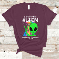 Funny Alien T Shirt Funny Alien I Identify As An Alien Preferred Pronoun LGBTQ+ - Wonder Print Shop