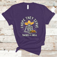 Taco Lover T Shirt Funny Taco Lover Skeleton I Hope They Serve Tacos In Hell - Wonder Print Shop