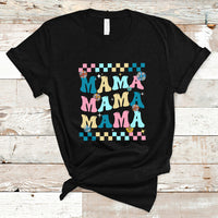 Retro Mama T Shirt Mothers Day Retro Groovy Mama Matching Family Party Women - Wonder Print Shop