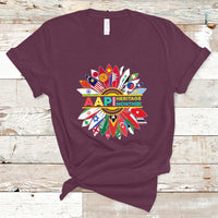 Asian American T Shirt Asian American And Pacific Islander Heritage Month Sunflower - Wonder Print Shop