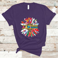 Asian American T Shirt Asian American And Pacific Islander Heritage Month Sunflower - Wonder Print Shop