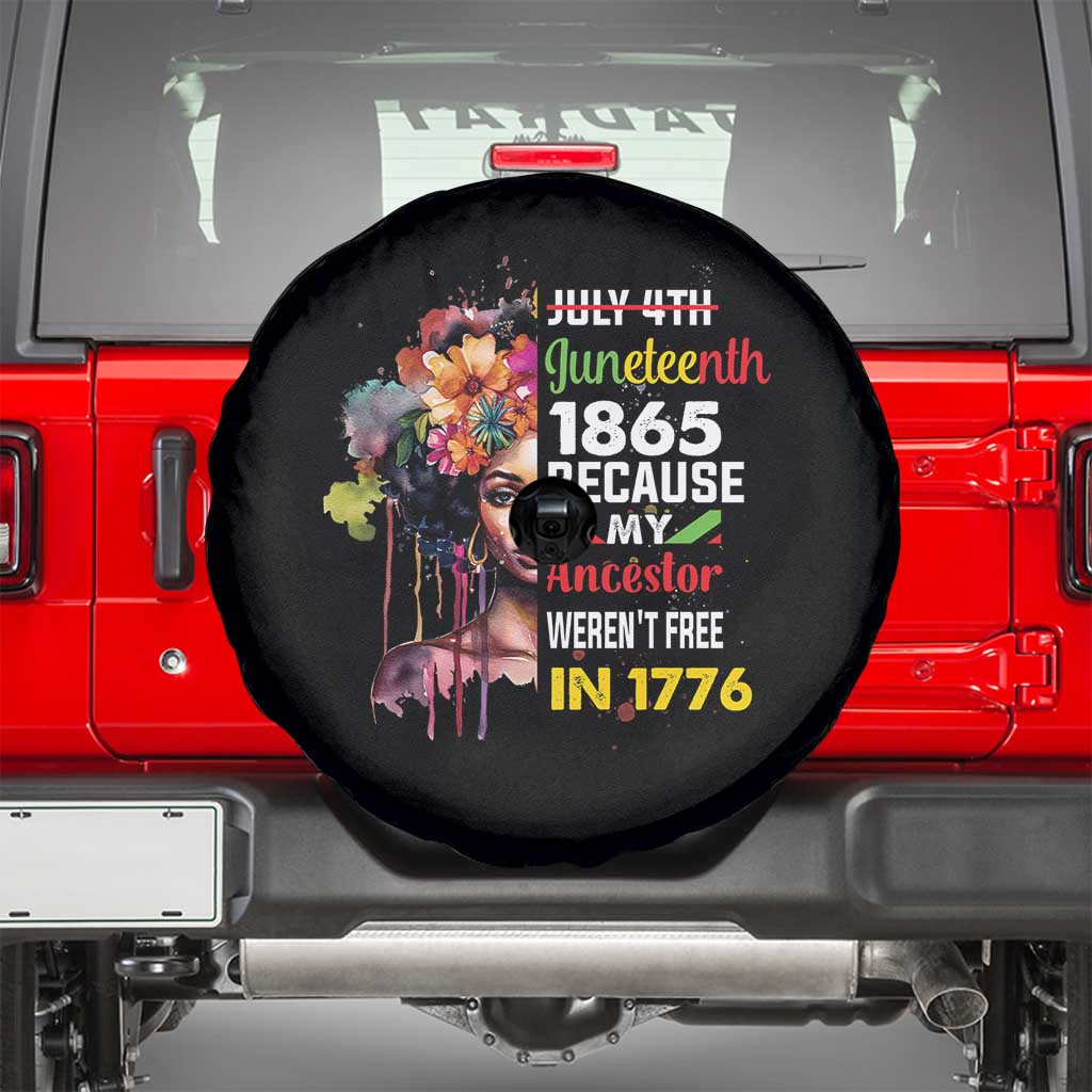 Juneteenth Spare Tire Cover July 4th Juneteenth 1865 Black History Afro Black Queen