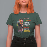 Juneteenth T Shirt For Women July 4th Juneteenth 1865 Black History Afro Black Queen - Wonder Print Shop
