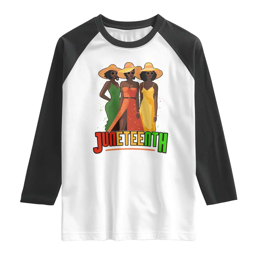 Juneteenth 1865 Raglan Shirt Beautiful Black Women Melanin
