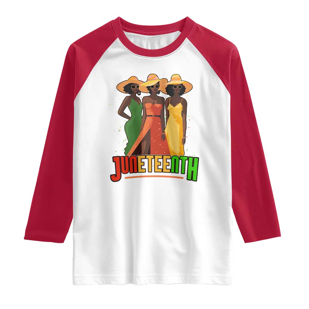 Juneteenth 1865 Raglan Shirt Beautiful Black Women Melanin