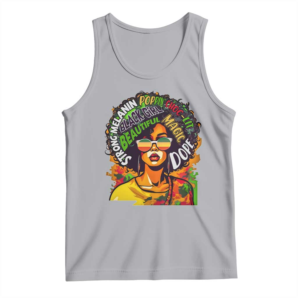Afro Black Queen Magic Tank Top Beautiful Strong Melanin Poppin' Choc-lit Dope