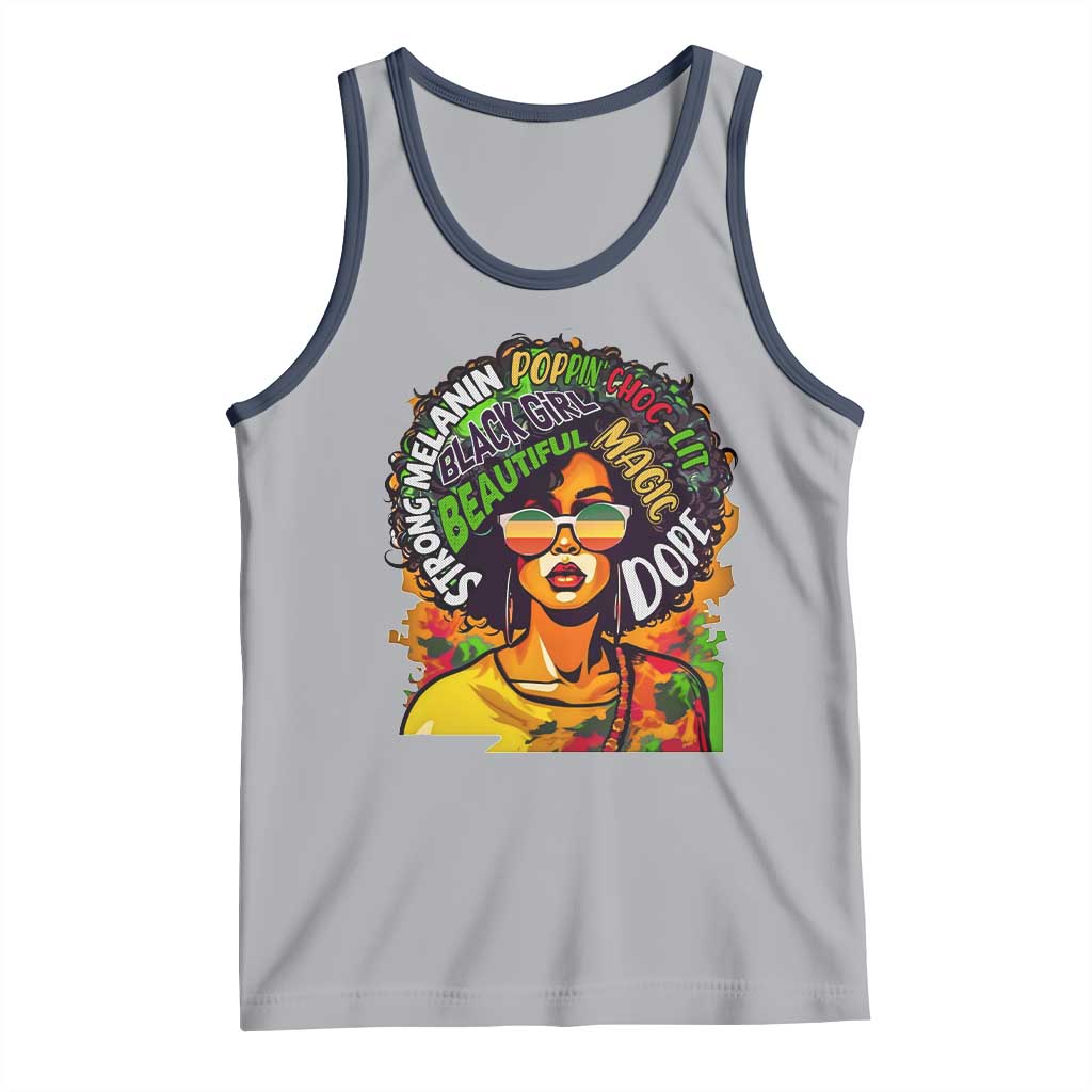 Afro Black Queen Magic Tank Top Beautiful Strong Melanin Poppin' Choc-lit Dope