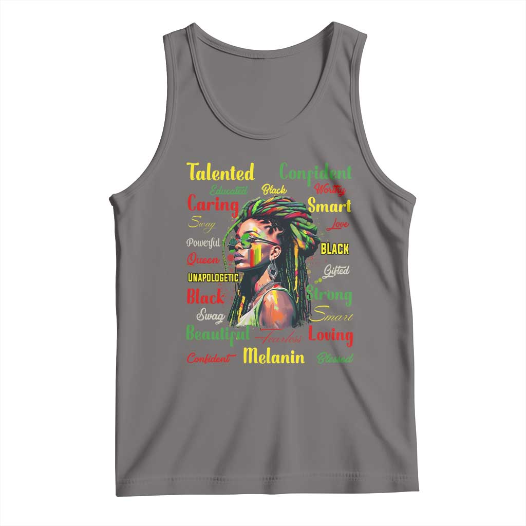 Melanin Locs Girl Tank Top Dreadlock Black Pride African American