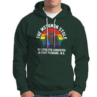 Funny Mothman Hoodie The Mothman Stole My Catalytic Converter In Point Cryptid - Wonder Print Shop