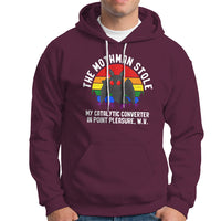 Funny Mothman Hoodie The Mothman Stole My Catalytic Converter In Point Cryptid - Wonder Print Shop