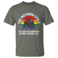 Funny Mothman T Shirt The Mothman Stole My Catalytic Converter In Point Cryptid - Wonder Print Shop