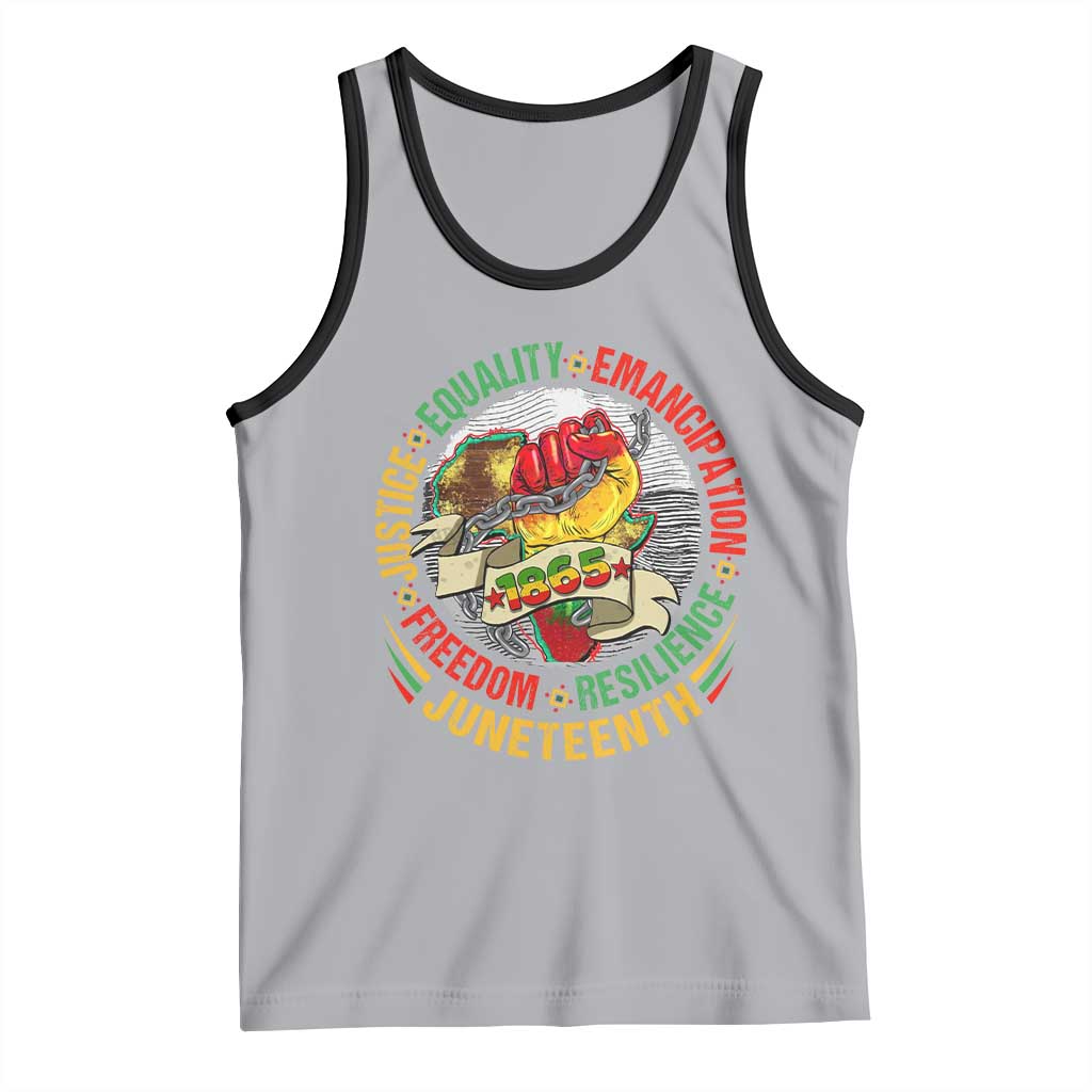Juneteenth 1865 Tank Top Freedom Justice Equality Emancipation Resilience Independence Day