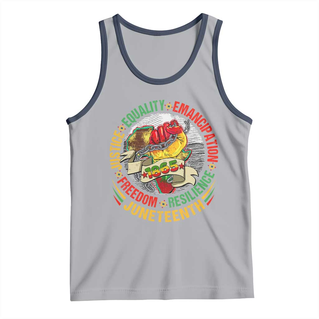 Juneteenth 1865 Tank Top Freedom Justice Equality Emancipation Resilience Independence Day