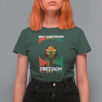 Juneteenth T Shirt For Women Juneteenth 1865 Freedom African Afro Melanin Women Dripping - Wonder Print Shop