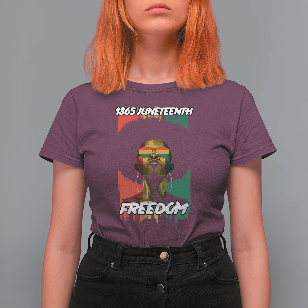 Juneteenth T Shirt For Women Juneteenth 1865 Freedom African Afro Melanin Women Dripping - Wonder Print Shop